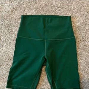 Lulu Green Biker Shorts. Size 4, like new.